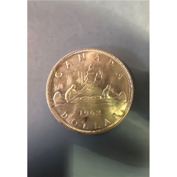 1962 Canadian Silver "Voyageur" Dollar