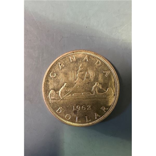 1962 Canadian Silver Dollar Voyageur Coin