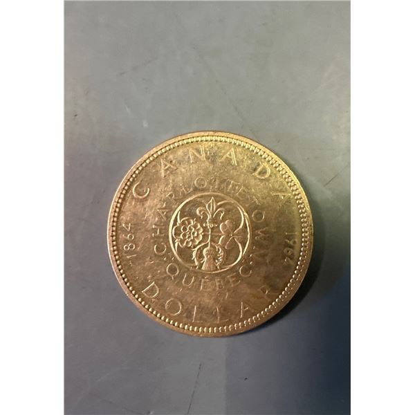 1962 Canada Charlottetown Silver Dollar Coin