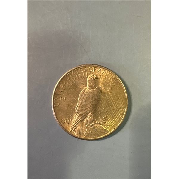 1925 Morgan Dollar $1 Coin - Golden Toned