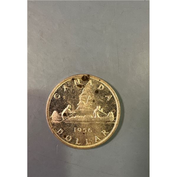 1956 Canadian Voyageur Silver Dollar Coin