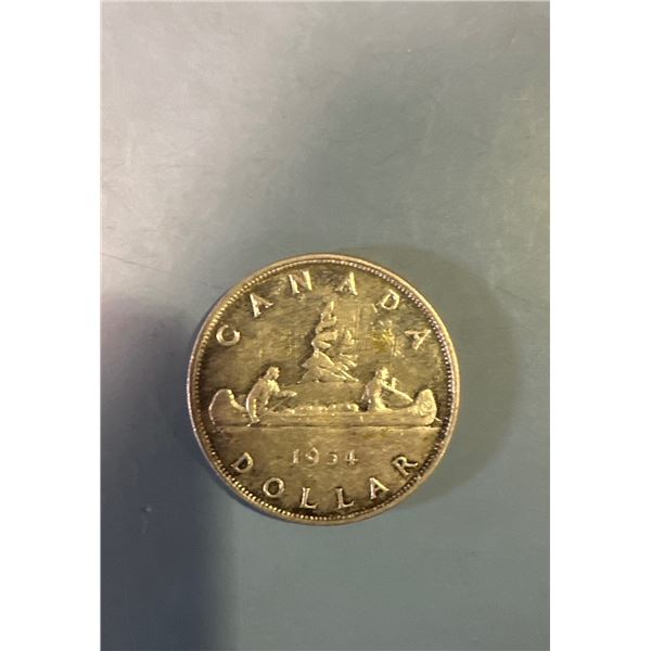 1954 FWL Canada Silver Dollar Coin