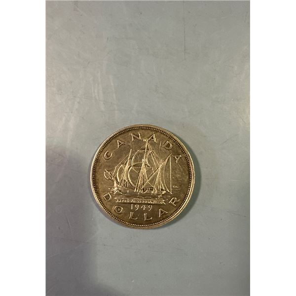 1949 EF HP Canada Silver Dollar Coin