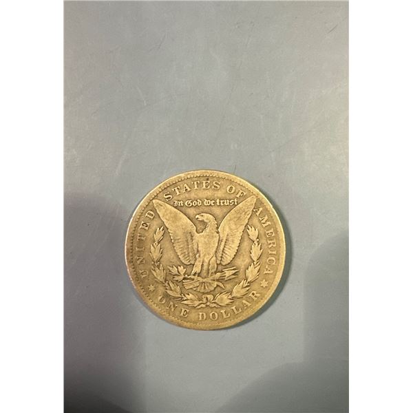 1885 Morgan silver dollar