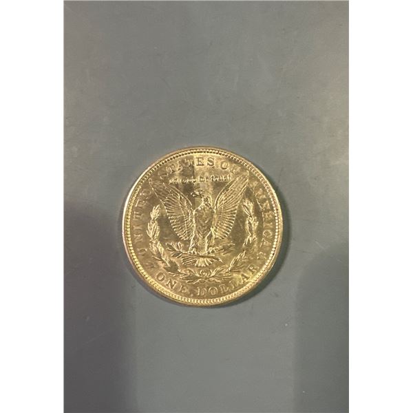 1921 D AU 55 Morgan, silver dollar