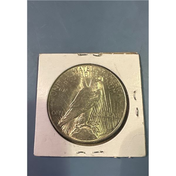 1925 MS 60+ peace silver dollar