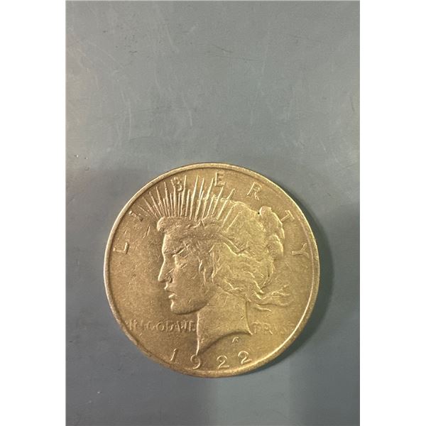 1922 Silver Peace Dollar Coin