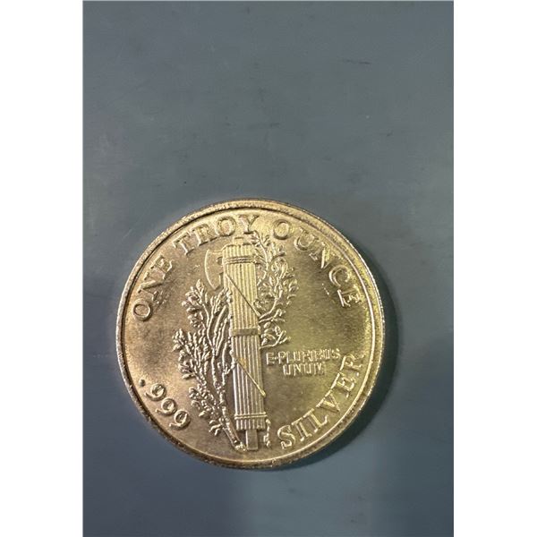 1oz Liberty .999 Fine Silver Round