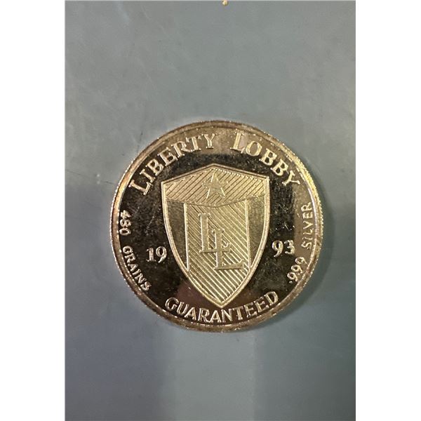1993 Liberty Lobby 1 oz .999 Silver Round