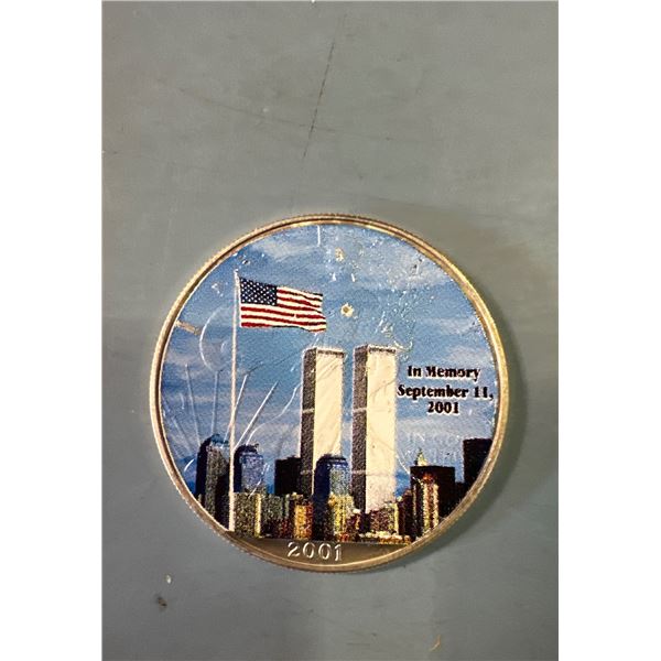 2001 Twin Towers 1 OZ Silver Coin