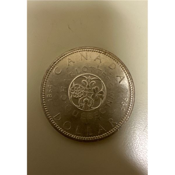 1864-1964 Canadian silver dollar