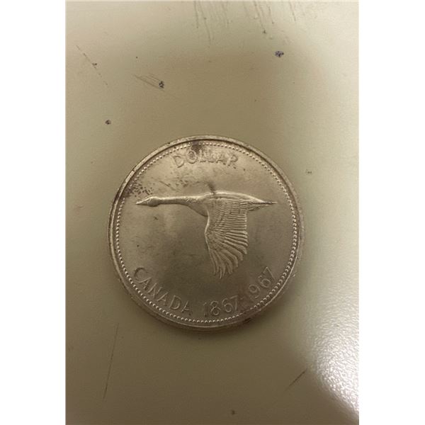 1867 - 1967 Canadian silver dollar
