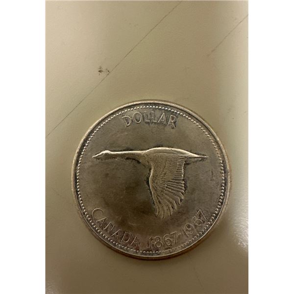 1867 - 1967 Canadian silver dollar