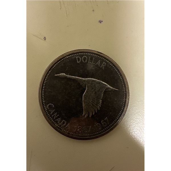 1867 - 1967 Canadian silver dollar