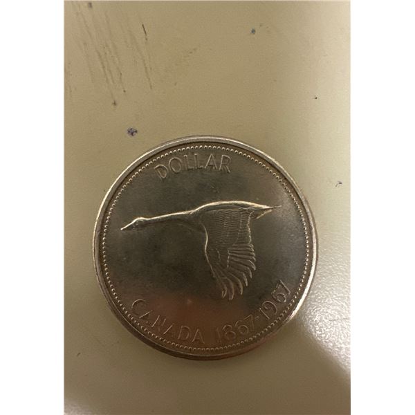 1867 - 1967 Canadian silver dollar