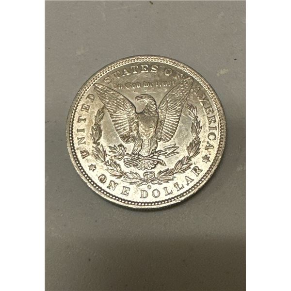 1882 AU + O Morgan Silver Dollar