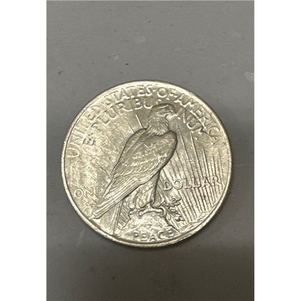 1923 MS 62 + Peace Silver Dollar