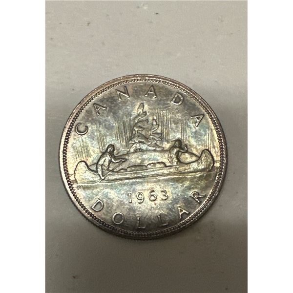 1963 Canadian Silver Dollar AU