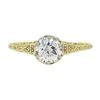 Image 5 : Antique Edwardian 14K Gold GIA 0.78 ctw European Diamond Solitaire Engagement Ri