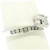 Image 4 : 14k White Gold 0.55 ctw Round Diamond Channel & Solitaire Twist Swirl Bypass Rin
