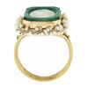 Image 7 : Vintage 14k Gold Carved Mother Of Pearl Cameo Chrysoprase Seed Pearl Frame Ring