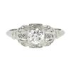 Image 4 : Antique Art Deco Platinum .62 ctw Old European Diamond Engagement or Promise Rin