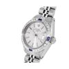 Image 3 : Rolex Ladies Stainless Steel Silver Index Diamond And Sapphire Date Wristwatch