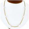 Image 5 : Estate 14k Yellow Gold 7.5mm White Pearl By The Yard 23.5" Cable Chain Necklace