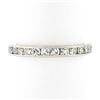 Image 2 : Antique Platinum 1 ctw Single Cut Channel Diamond 2.6mm Eternity Wedding Band Ri
