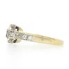 Image 6 : Antique Edwardian French Plat 18k Gold 1.7 ctw GIA European Diamond Solitaire Ri
