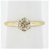 Image 2 : Antique 14k TT Gold .80 ctw GIA Old Cut Pinkish Brown Diamond Engagement Ring