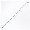 Image 6 : 14K White Gold Wavy Link &.88 ctw Round Brilliant Diamond Station Tennis Bracele