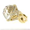Image 6 : 18k Gold Faceted Rock Crystal Black Mother of Pearl Ring w/ 1.20 ctw Diamonds