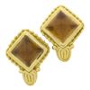 Image 6 : Denise Roberge 22K Yellow Gold Sugarloaf Cabochon Bezel Citrine Clip On Earrings