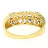 Image 5 : 14k Yellow Gold Dual Two Row 1.40 ctw 14 Trillion Cut Natural Tanzanite Band Rin