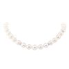 0.74 ctw Diamond and South Sea Pearl Necklace - 14KT White Gold