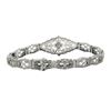 Image 8 : Antique Esemco 10k White Gold 0.03 ctw Diamond Milgrain Filigree Belly Bracelet
