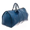 Image 2 : Louis Vuitton Blue Epi Leather Keepall 55 Travel Bag