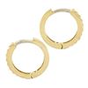 Image 4 : NEW 14k Yellow Gold 0.18 ctw Prong Round Diamond Mini Petite Huggie Hoop Earring