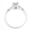 Image 9 : 18k White Gold 1.26 ctw GIA Emerald Cut Diamond w/ Straight Baguette Accents Rin