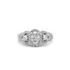1.37 ctw Diamond Halo Wedding Ring - 14KT White Gold