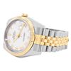 Image 4 : Rolex Mens Two Tone Sapphire Quickset White Roman Dial Datejust With Rolex Box