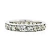 Image 7 : Vintage 14k White Gold 1.57 ctw Eternity Band Ring w/ 20 Old Single Cut Diamonds
