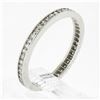 Image 9 : Antique Solid Platinum .50 ctw Channel Old Diamond Eternity Stackable Band Ring