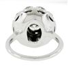 Image 3 : Vintage 14K Gold 1.75 ctw GIA Fiery Round Brilliant Diamond Cluster Platter Ring