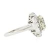 Image 6 : Vintage Platinum GIA 5.56 ctw Old Cut Round & Baguette Diamond Engagement Ring