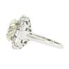 Image 7 : Vintage Platinum GIA 5.56 ctw Old Cut Round & Baguette Diamond Engagement Ring