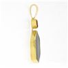 Image 1 : NEW 22k 14k Gold Bezel Hexagon Ammolite & Triangle Imperial Topaz Large Pendant