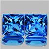 Image 1 : Natural Princess Swiss Blue Topaz Pair{Flawless-VVS1}