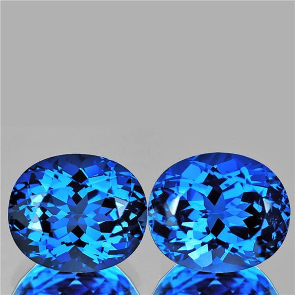 Natural Premium Brazil Swiss Blue Topaz Pair [Flawless-VVS]